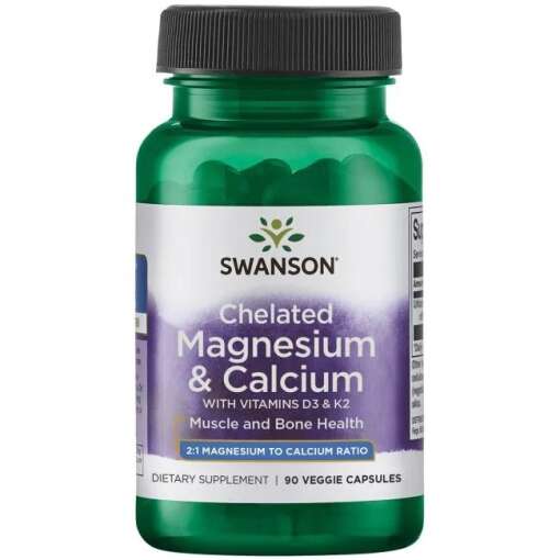 SWANSON Albion Chelat Magnezu i Wapnia z D-3 i K-2