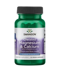 SWANSON Albion Chelat Magnezu i Wapnia z D-3 i K-2