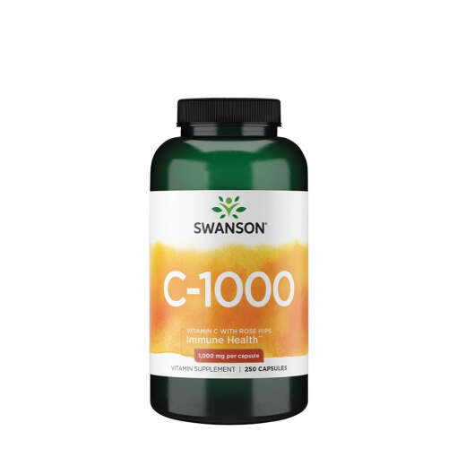SWANSON Witamina C1000 + dzika ró¿a 250 kaps