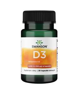 SWANSON Witamina D-3 4000IU 90 kaps
