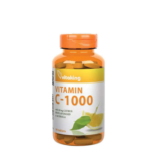 Vitaking Vitamin C 1000 mg with 50 mg Citrus Bioflavonoids and Acerola (90 Tablets)
