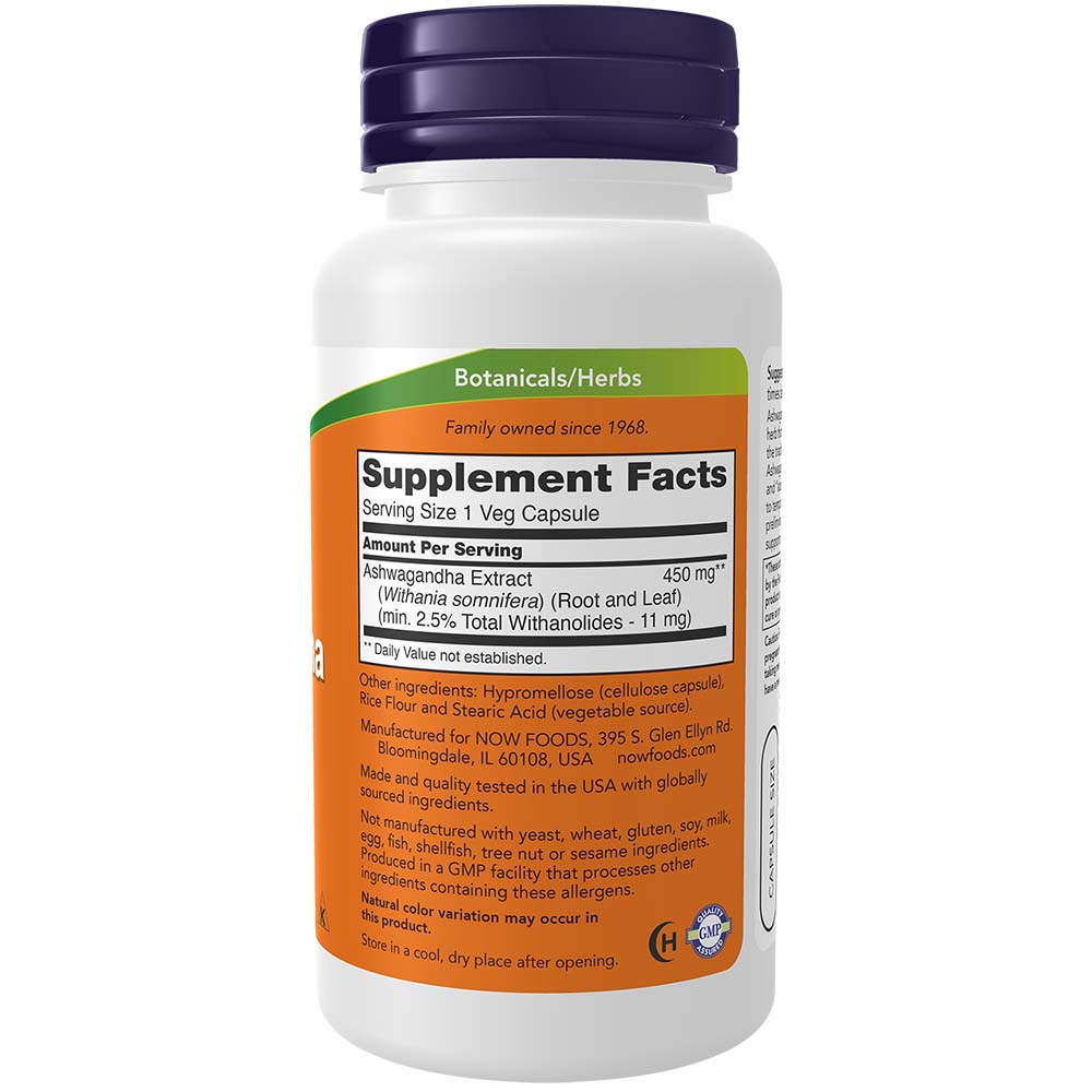 NOW - Ashwagandha Extract - 450 mg - Image 6