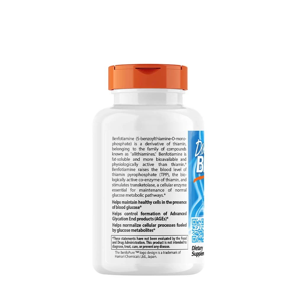 Doctor's Best - Benfotiamine with BenfoPure, 150 mg - 120 Veggie Capsules - Image 3