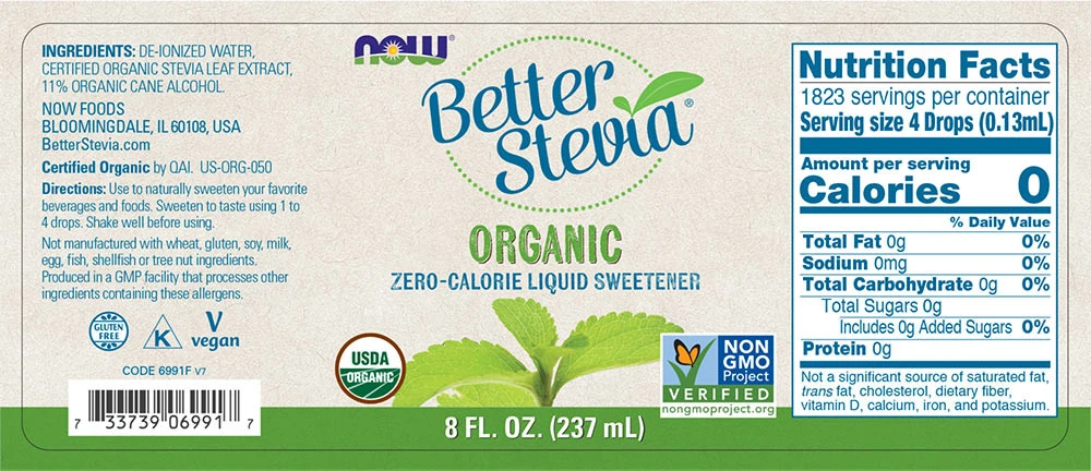 NOW - Better Stevia Liquid Sweetener - 237 ml - Image 2