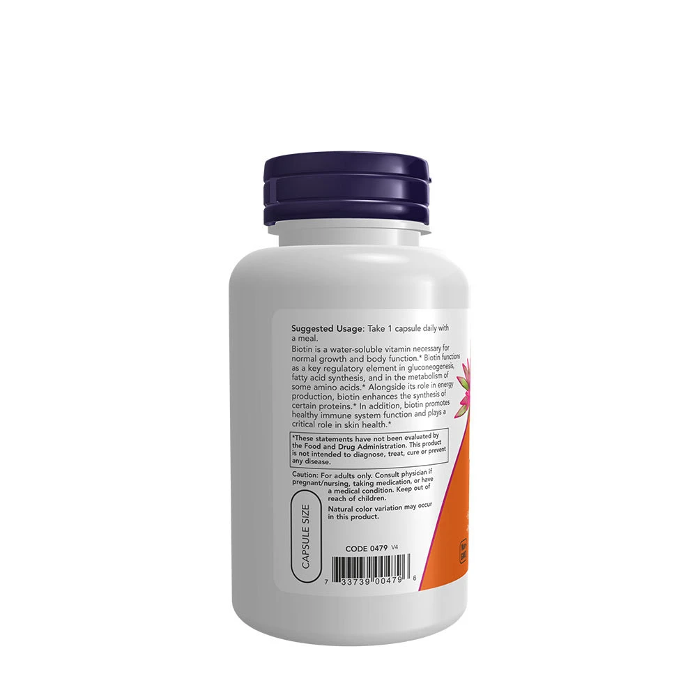 NOW - Extra Strength Biotin - 10 mg (10,000 mcg) - Image 3