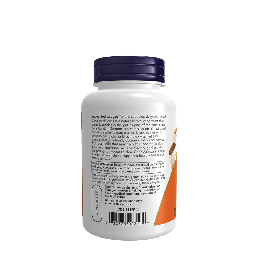 NOW - Candida Support - 180 Veg Capsules - Image 3