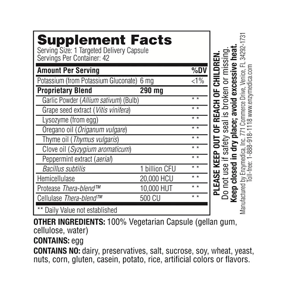 Enzymedica - Candidase Extra Strength - 42 Capsules - Image 2