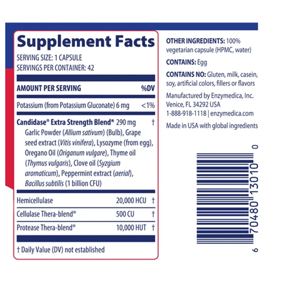 Enzymedica - Candidase Extra Strength - 42 Capsules - Image 5