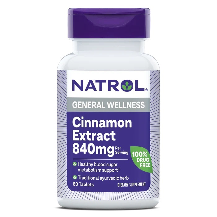 Natrol - Cinnamon Extract 840 Mg - 80 Tablets-image