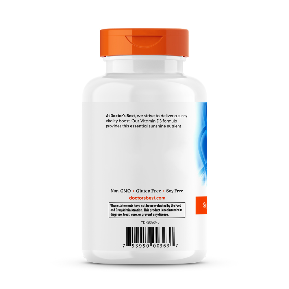 Doctor's Best - Vitamin D3, 5000 IU - 720 Softgels - Image 5
