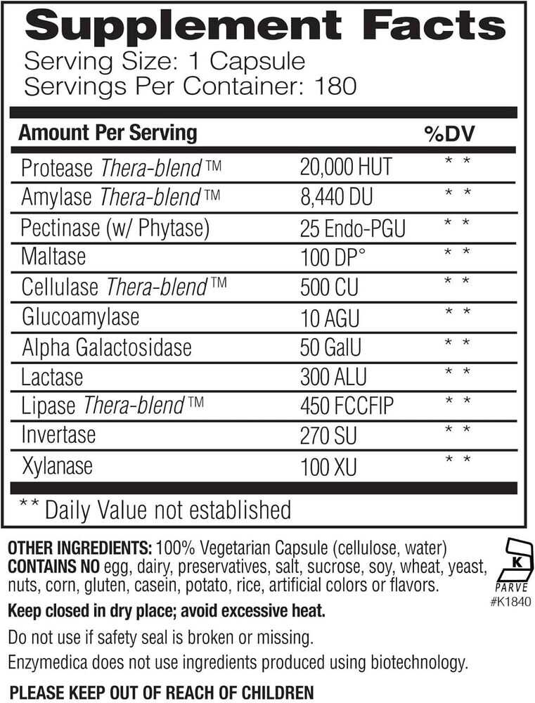 Enzymedica - Digest Basic - 180 Capsules - Image 3