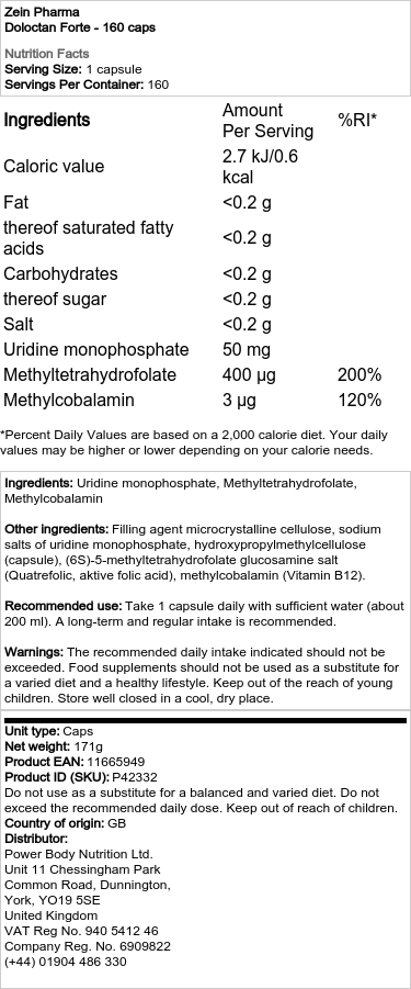 Zein Pharma - Doloctan Forte - 160 Capsules - Image 2