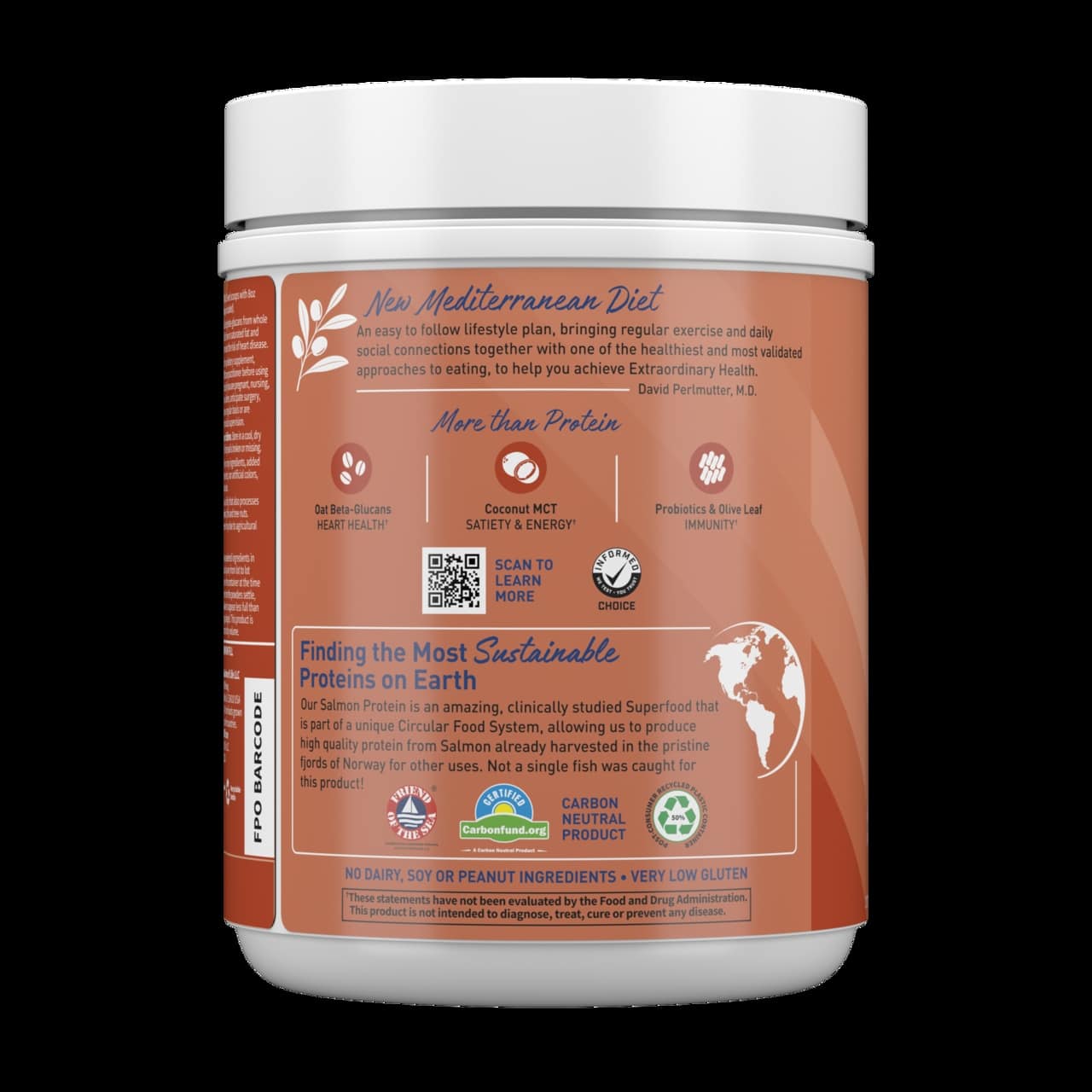 Garden of Life - Dr. Formulated MD Protein Powder from Plants & Sustainable Salmon, Creamy Vanilla - 644g - Image 3