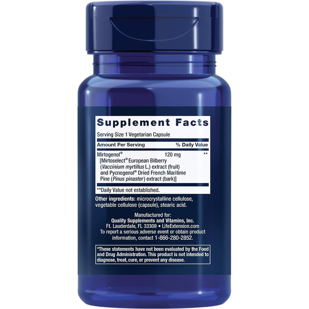 Life Extension - Eye Pressure Support with Mirtogenol - 30 Veggie Capsules - Image 5
