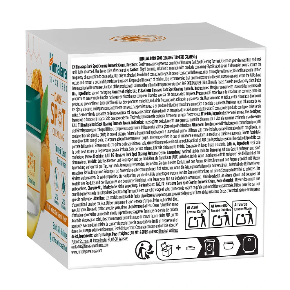 Himalaya - Dark Spot Clearing Turmeric Cream - 50g - Image 3