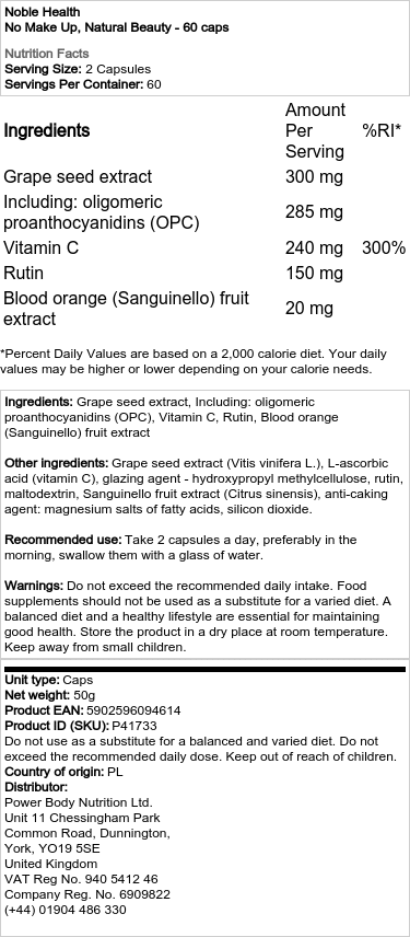 naturlig skønhed - 60 kapsler