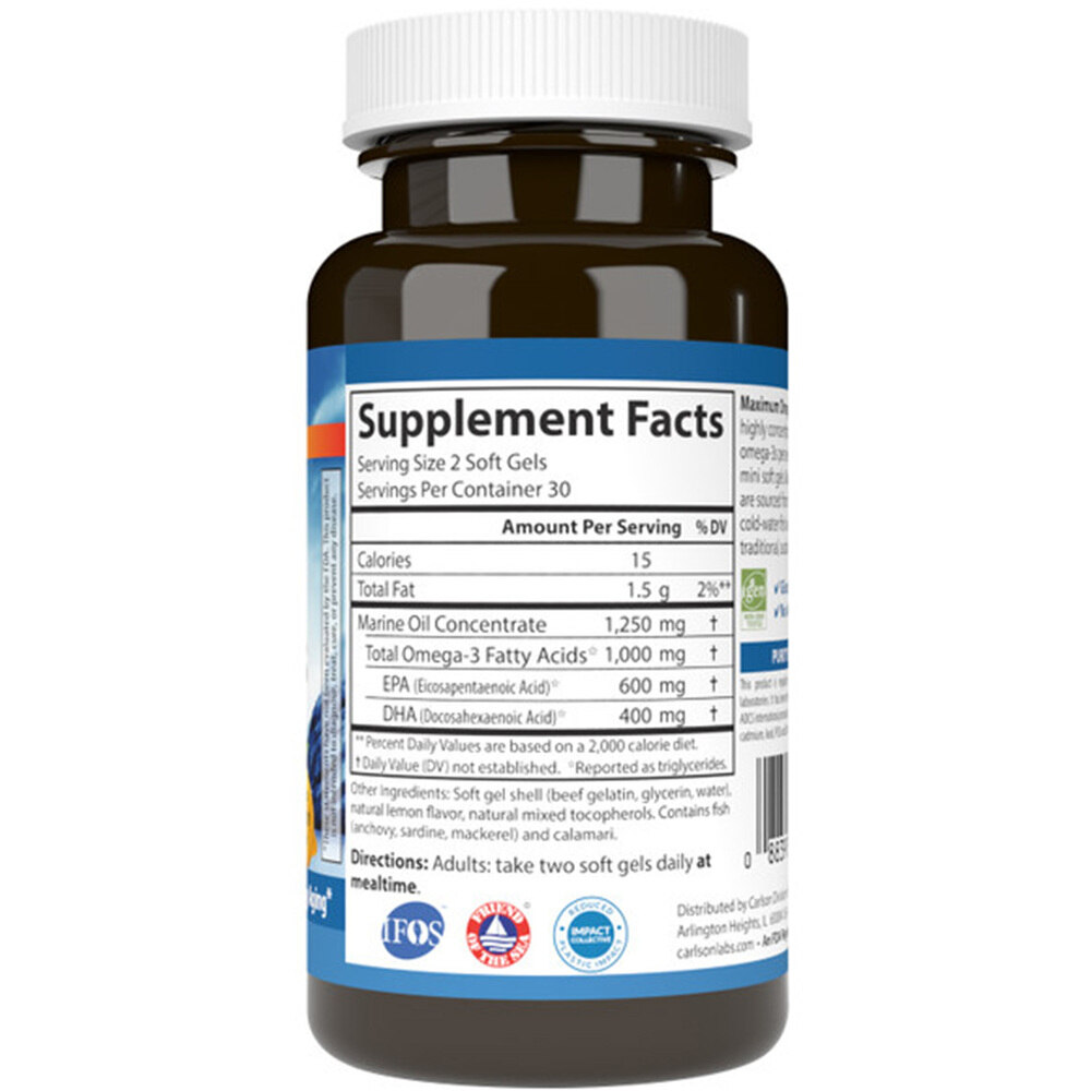 Carlson Labs - Maximum Omega Minis - 80 Softgels - Image 3