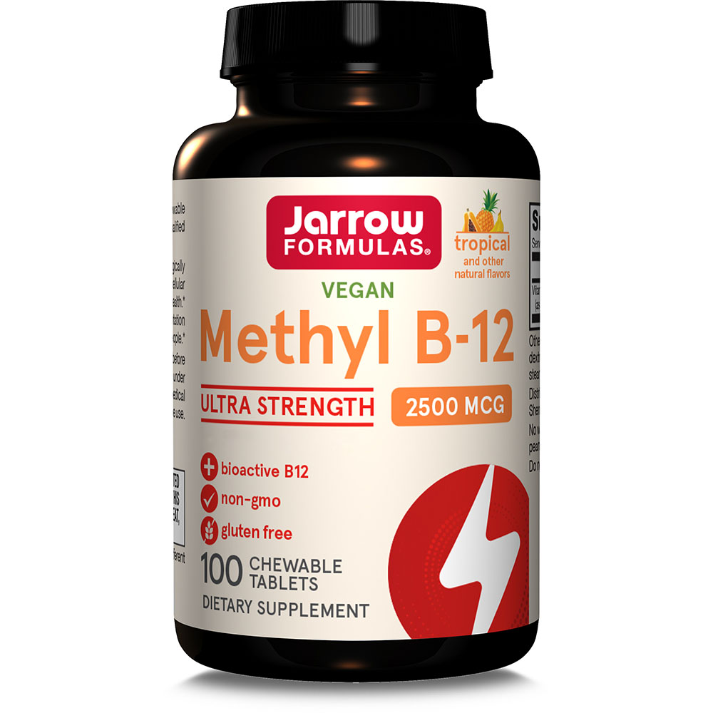 Jarrow Formulas - Methyl B-12, 2500 mcg (Tropical Flavor) - 100 Vegan Chewable Tablets - Image 4