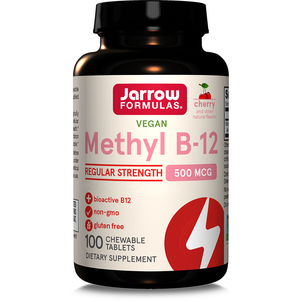 Jarrow Formulas - Methyl B-12 500 mcg (Cherry Flavor) - 100 Vegan Chewable Tablets - Image 4