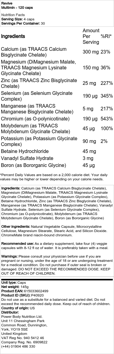 Revive - Multimin - 120 Capsules - Image 2