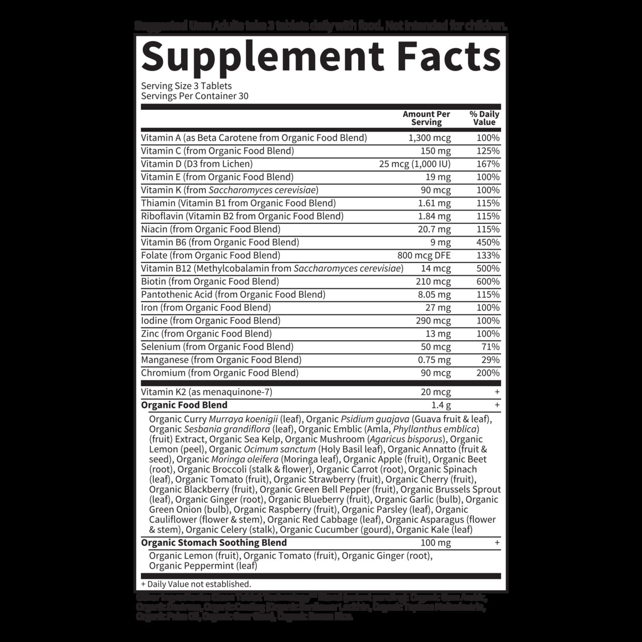 Garden of Life - Mykind Organics Prenatal Multi - 90 Vegan Tablets - Image 2