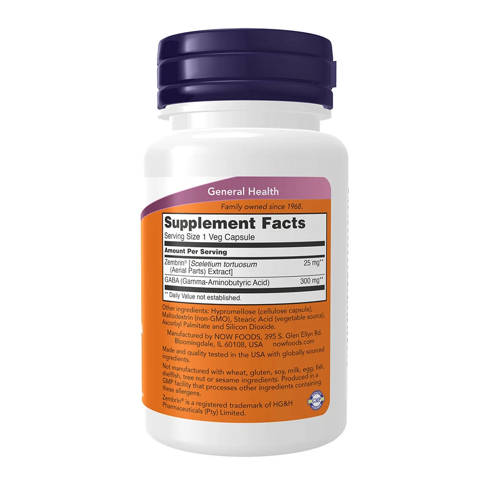 NOW Foods - Calm & Focus with Zembrin® & GABA - 60 Veg Capsules - Image 2