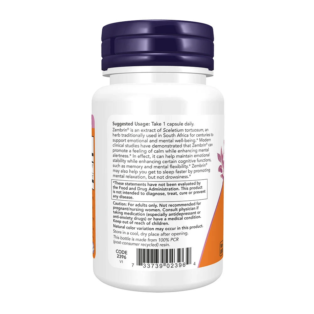 NOW Foods - Calm & Focus with Zembrin® & GABA - 60 Veg Capsules - Image 3