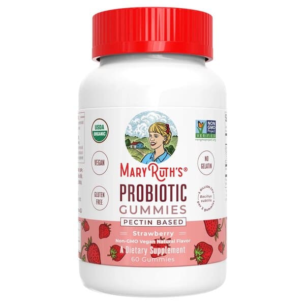 Maryruth Organics - Probiotic Gummies, Strawberry Flavor - 60 Count