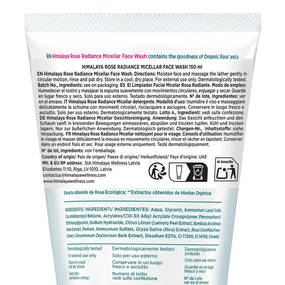 Himalaya - Rose Radiance Micellar Face Wash - 150 ml - Image 2