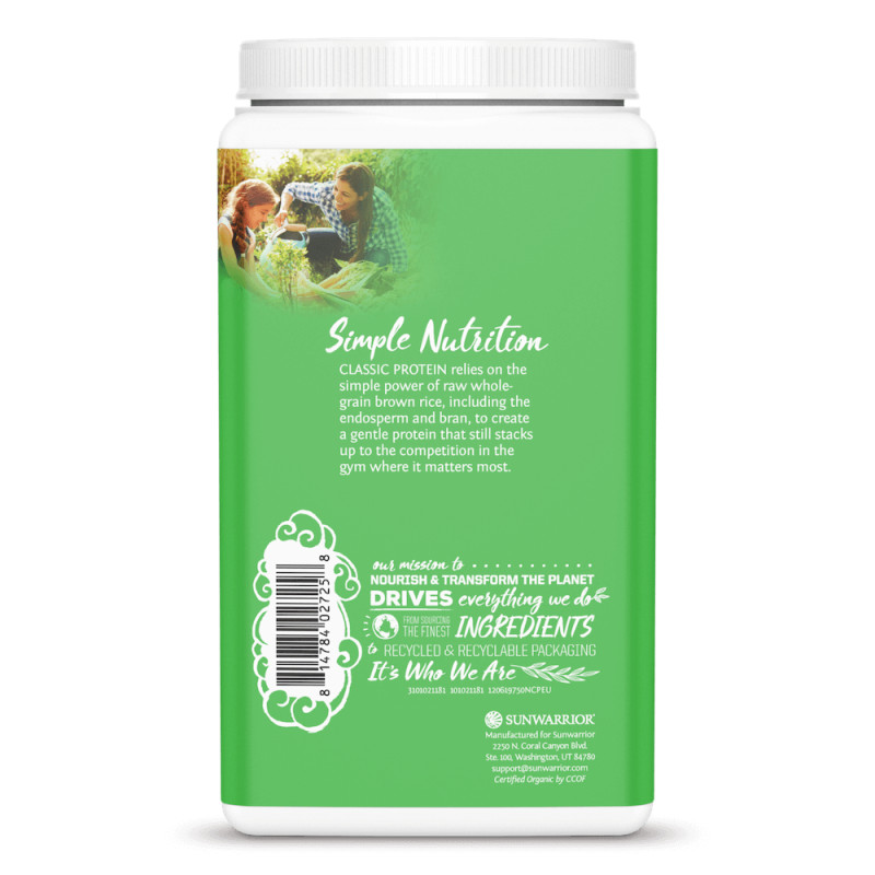 Sunwarrior - Classic Organic Natural Protein Powder - 750g - Image 4