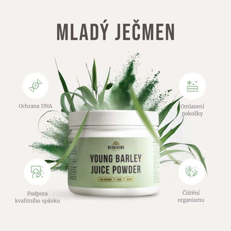 Vitalvibe - 100% Organic Young Barley Juice Powder - Size - Image 3