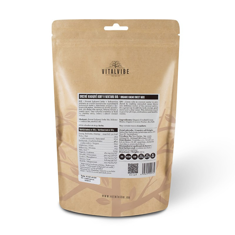 Vitalvibe - Organic Criollo Cacao Nibs in Coconut Nectar - Size - Image 2