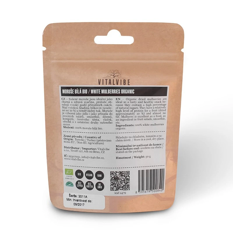 Vitalvibe - Organic White Mulberries - 30 g - Image 2