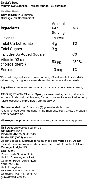 Tropical Mango - 60 gummies