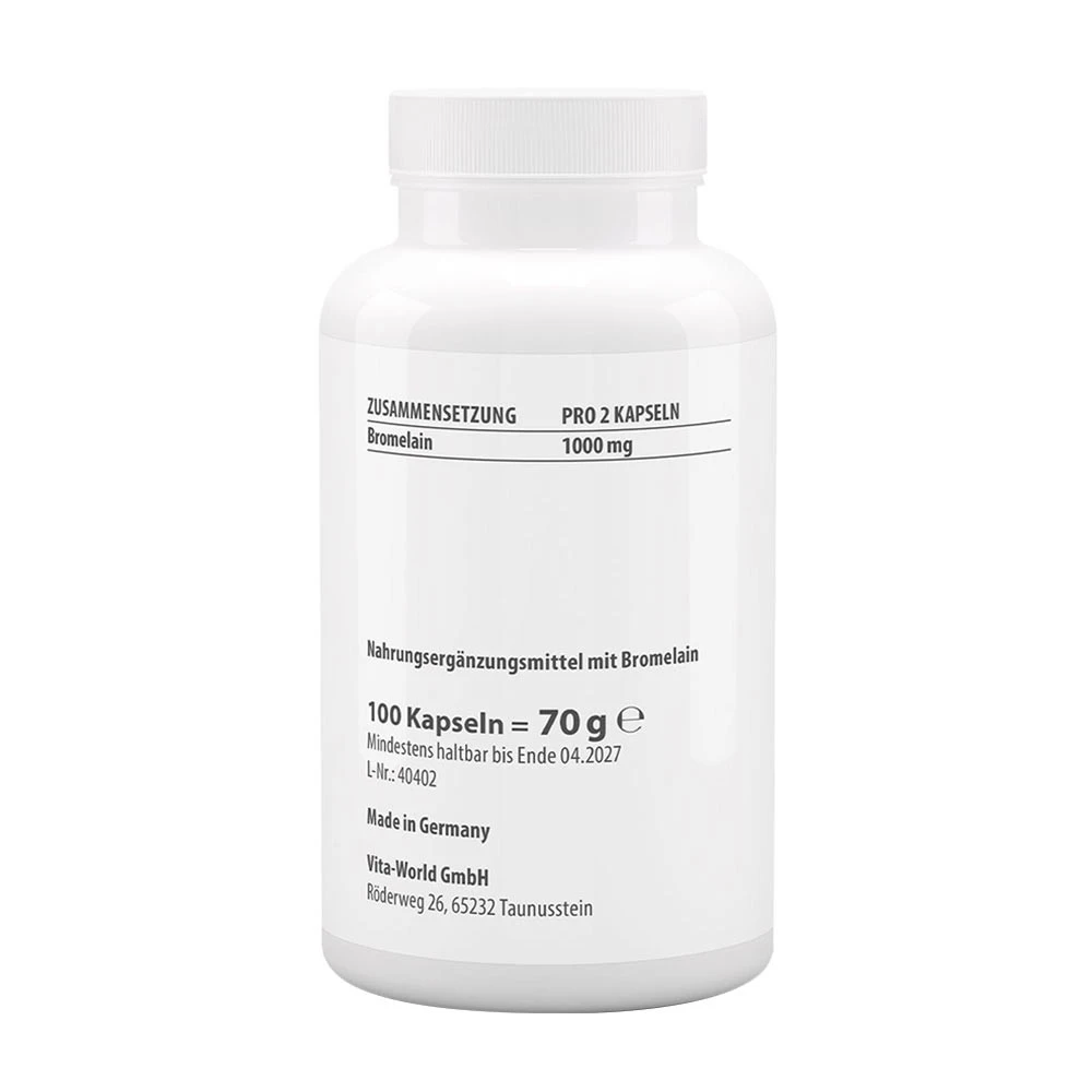 VitaWorld - Bromelain 500 mg - 100 Capsules - Image 2