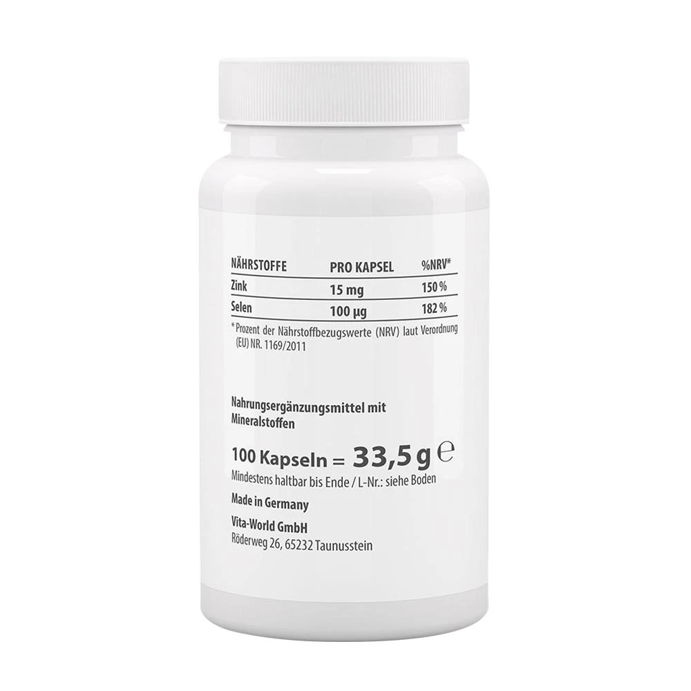 VitaWorld - Zinc Selenium - 100 Capsules - Image 2