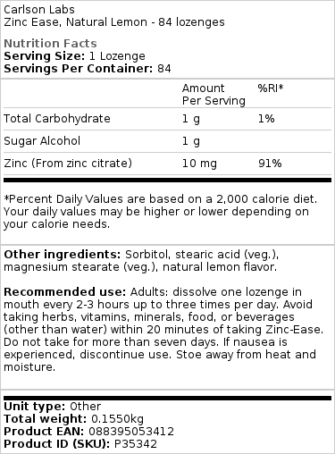 Natural Lemon - 84 pastiller