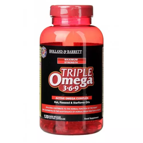 Holland & Barrett - Maximum Strength Triple Omega 369 - 120 Capsules - Image 2