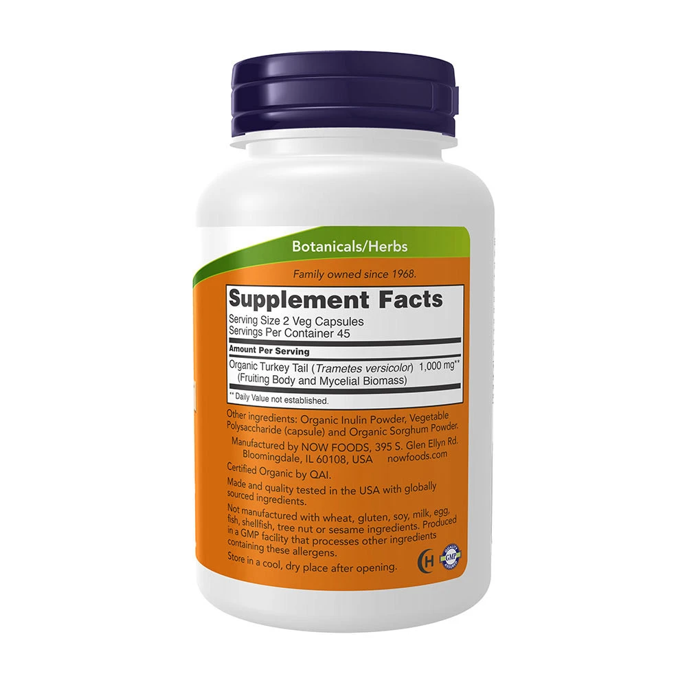 NOW - Turkey Tail 500 mg - 90 Capsules - Image 2
