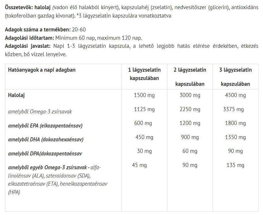 Natur Tanya - Mega Omega-3 Wild Fish Oil - 60 Softgels - Image 2
