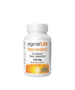Natural Factors ResveratrolRich Super Strength Resveratrol Concentrate 500 mg  (60 Veggie Capsules)
