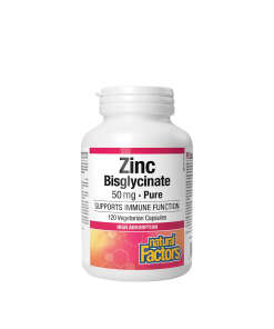 Natural Factors Zinc Bisglycinate 50 mg  (120 Capsules)