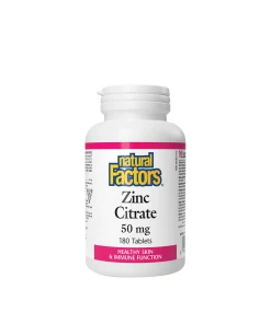 Natural Factors Zinc Citrate 50 mg (180 Tablets)