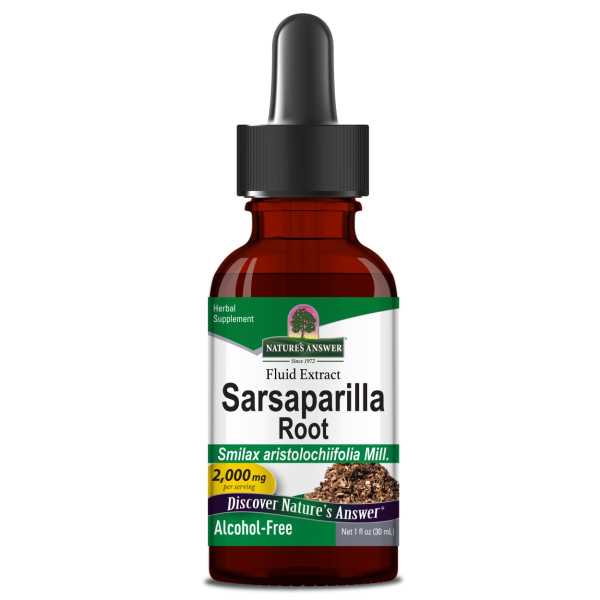 Nature's Answer Sarsaparilla Root 2000ml. Alcohol-Free 30ml