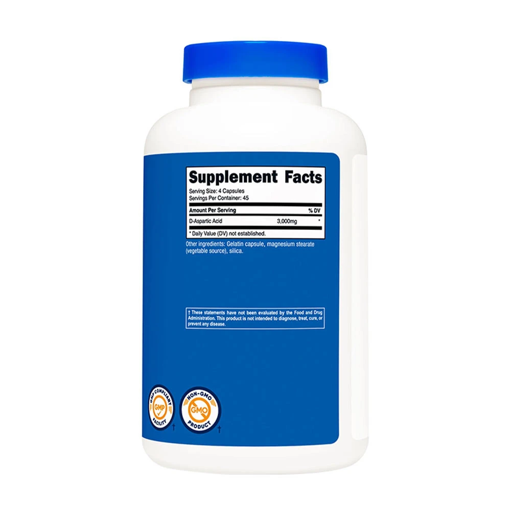 Nutricost - D-Aspartic Acid Capsules - 180 Capsules - Image 2