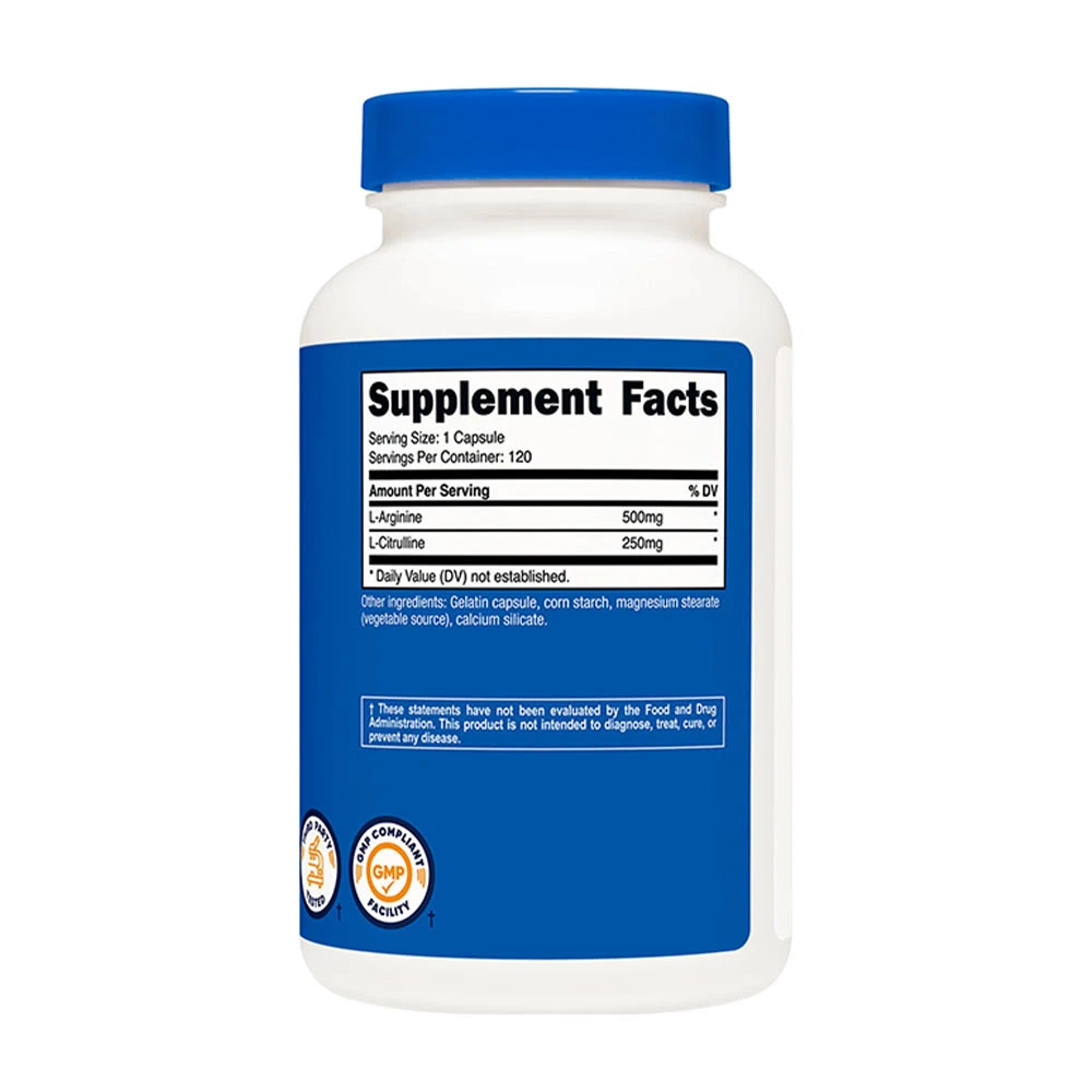 Nutricost - L-Arginine L-Citrulline Complex Capsules - 120 Capsules - Image 2