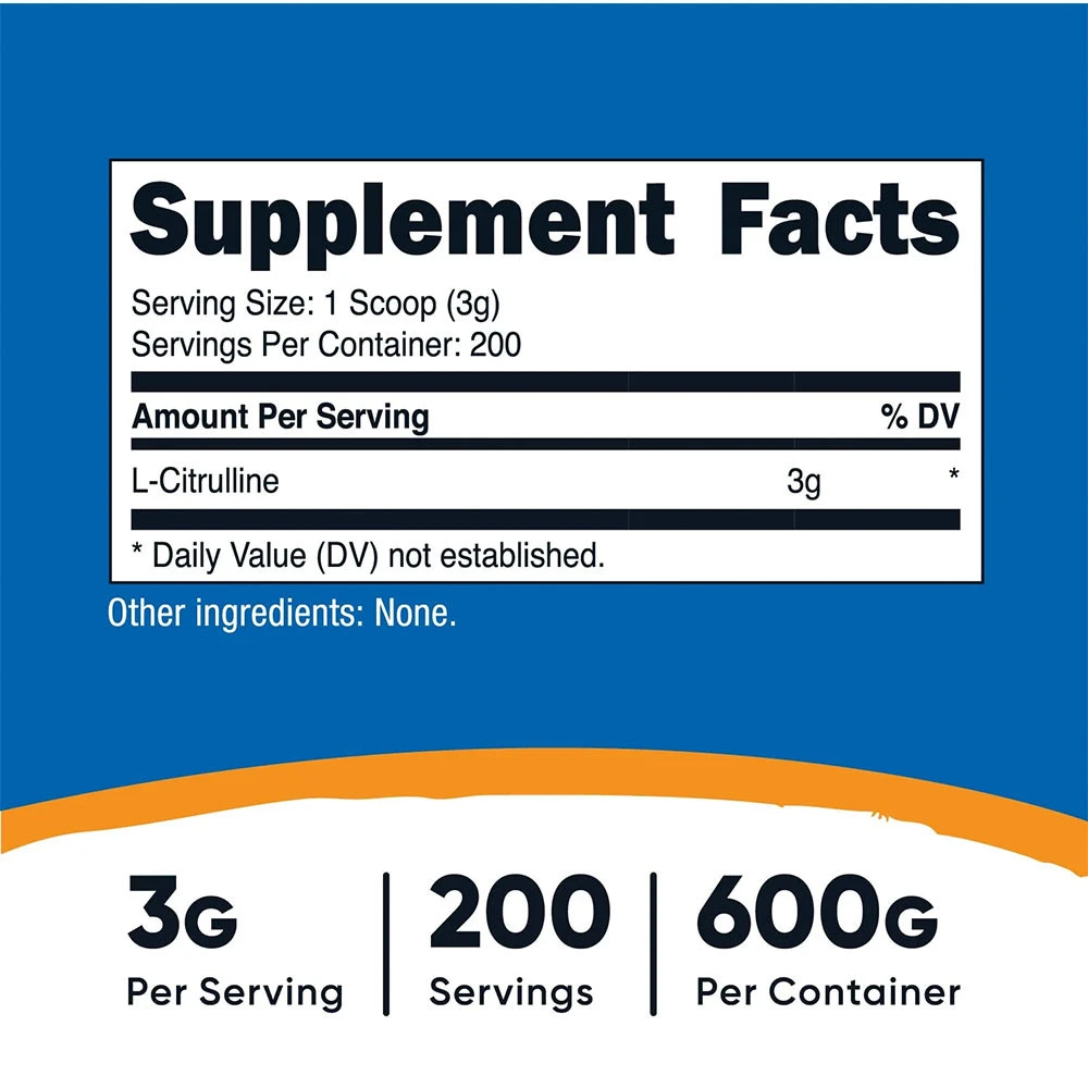 Nutricost - L-Citrulline Base Powder - 600g - Image 2