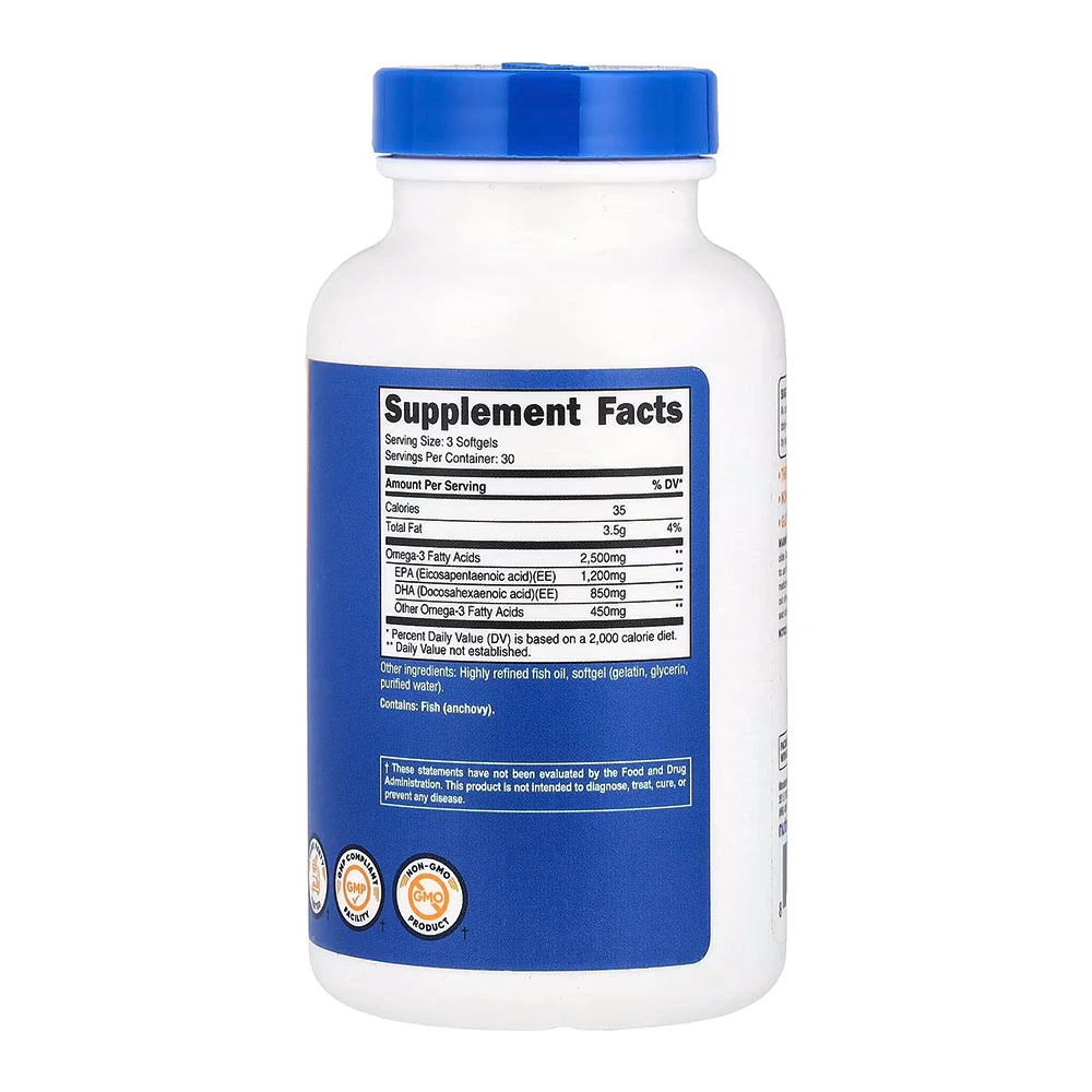 Nutricost - Omega-3 - 2500 mg, 90 Softgels - Image 2