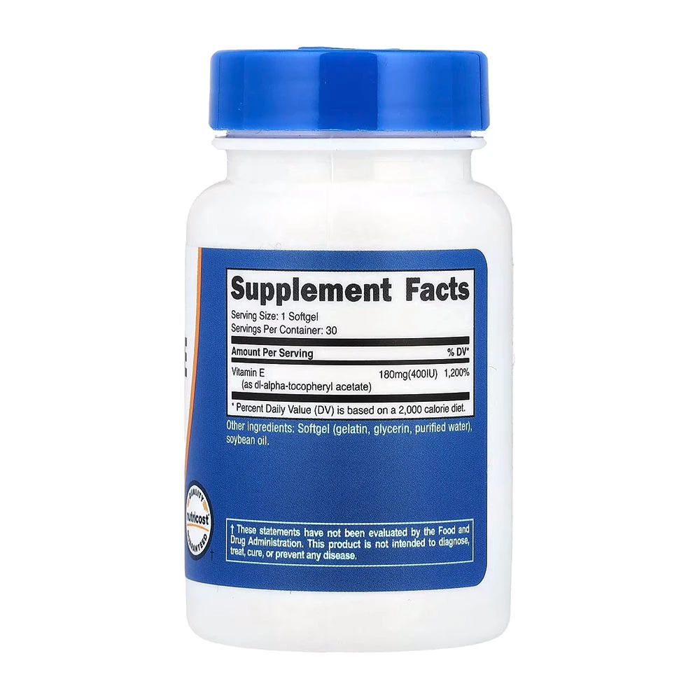 Nutricost - Vitamin E 400 IU - 30 Softgels - Image 2