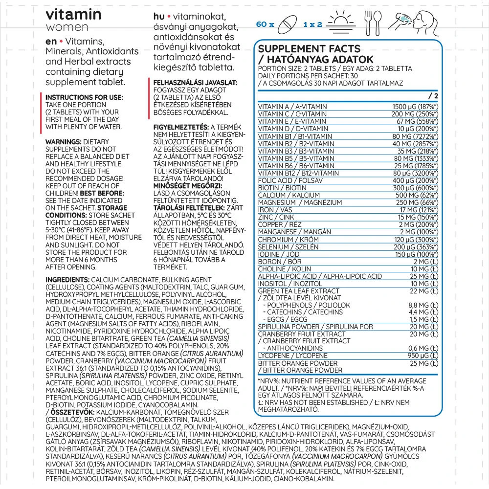 Nutriversum - Vitamin for Women - 60 Tablets - Image 2